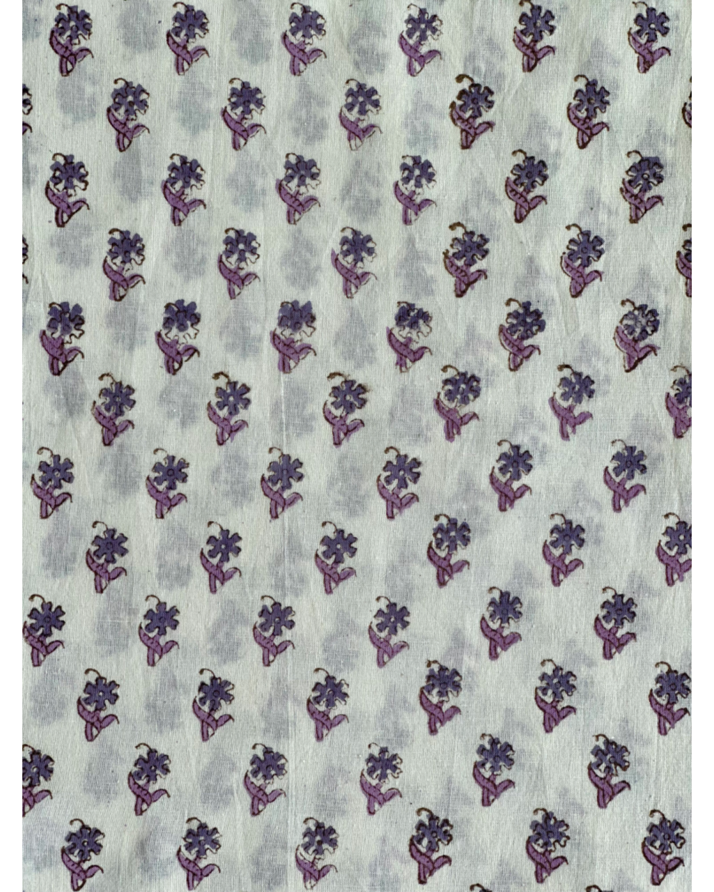 Violet Whispers Ditsy Floral Cotton Blockprint Sewing Craft Fabric