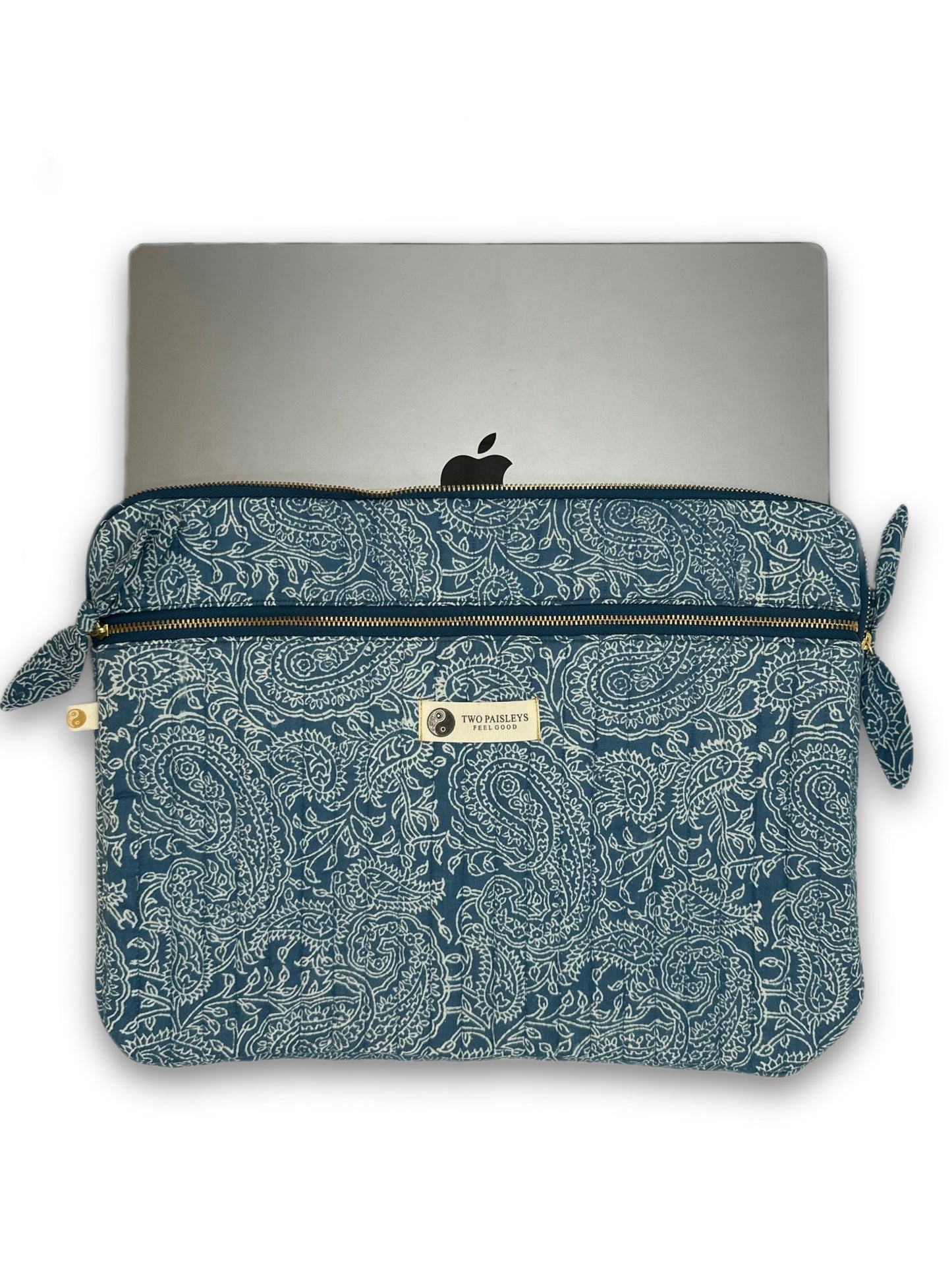 Indigo Paisley MacBook Quilted Laptop Sleeve