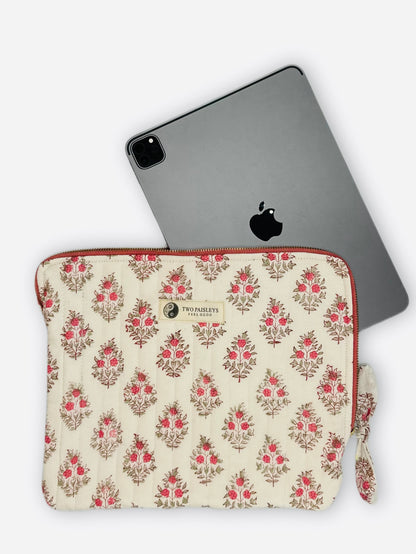Vintage Floral Quilted iPad Tablet Cover