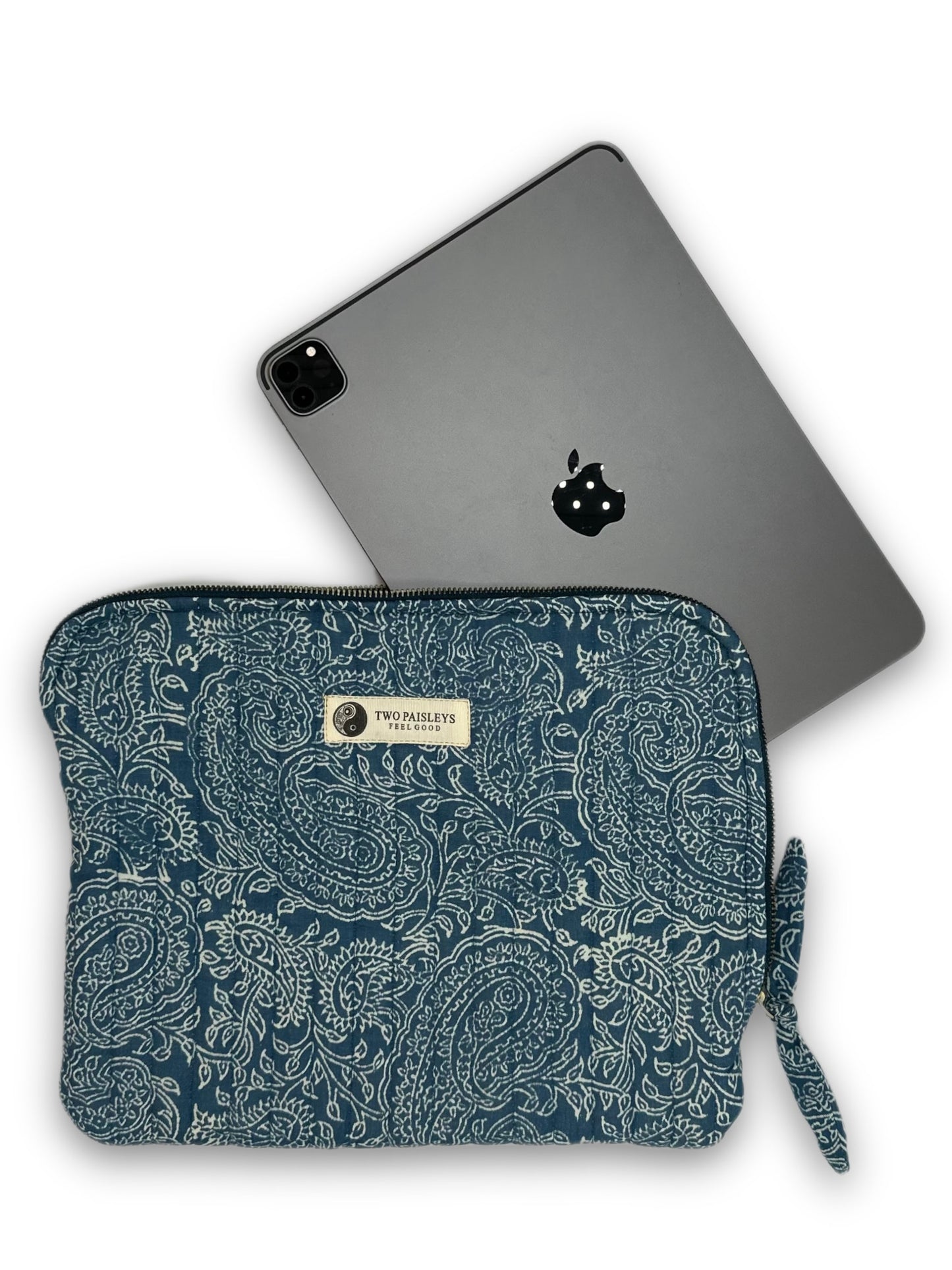Indigo Paisley Quilted iPad Tablet Cover