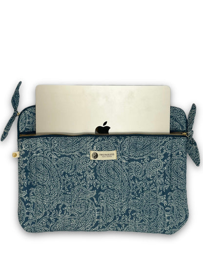 Indigo Paisley MacBook Quilted Laptop Sleeve