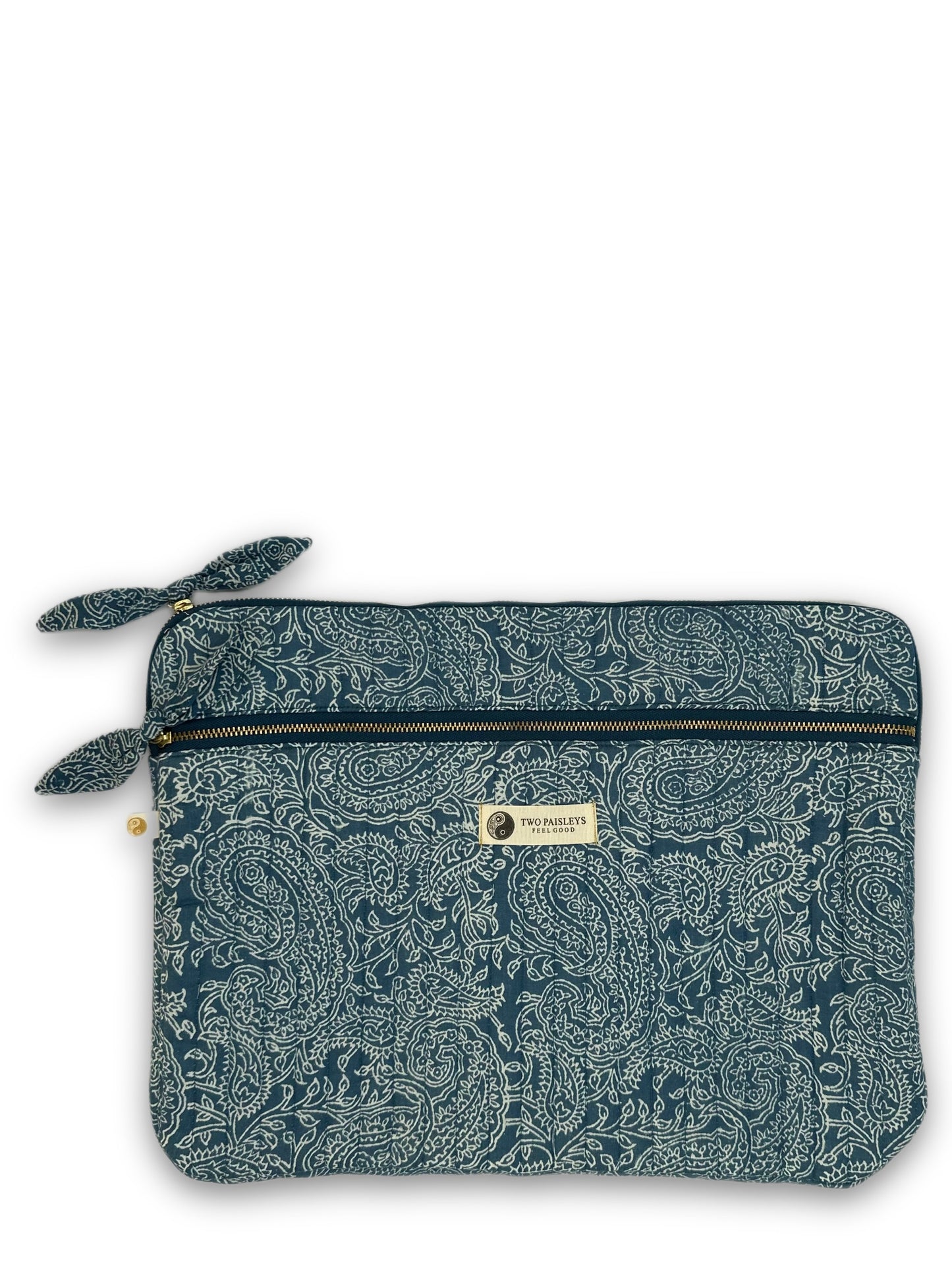 Indigo Paisley MacBook Quilted Laptop Sleeve