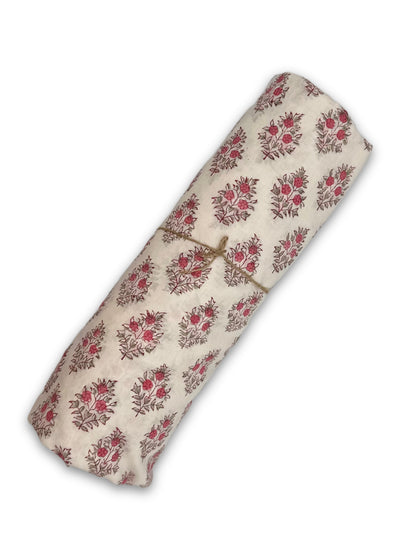 Vintage Floral Cotton Blockprint Fabric