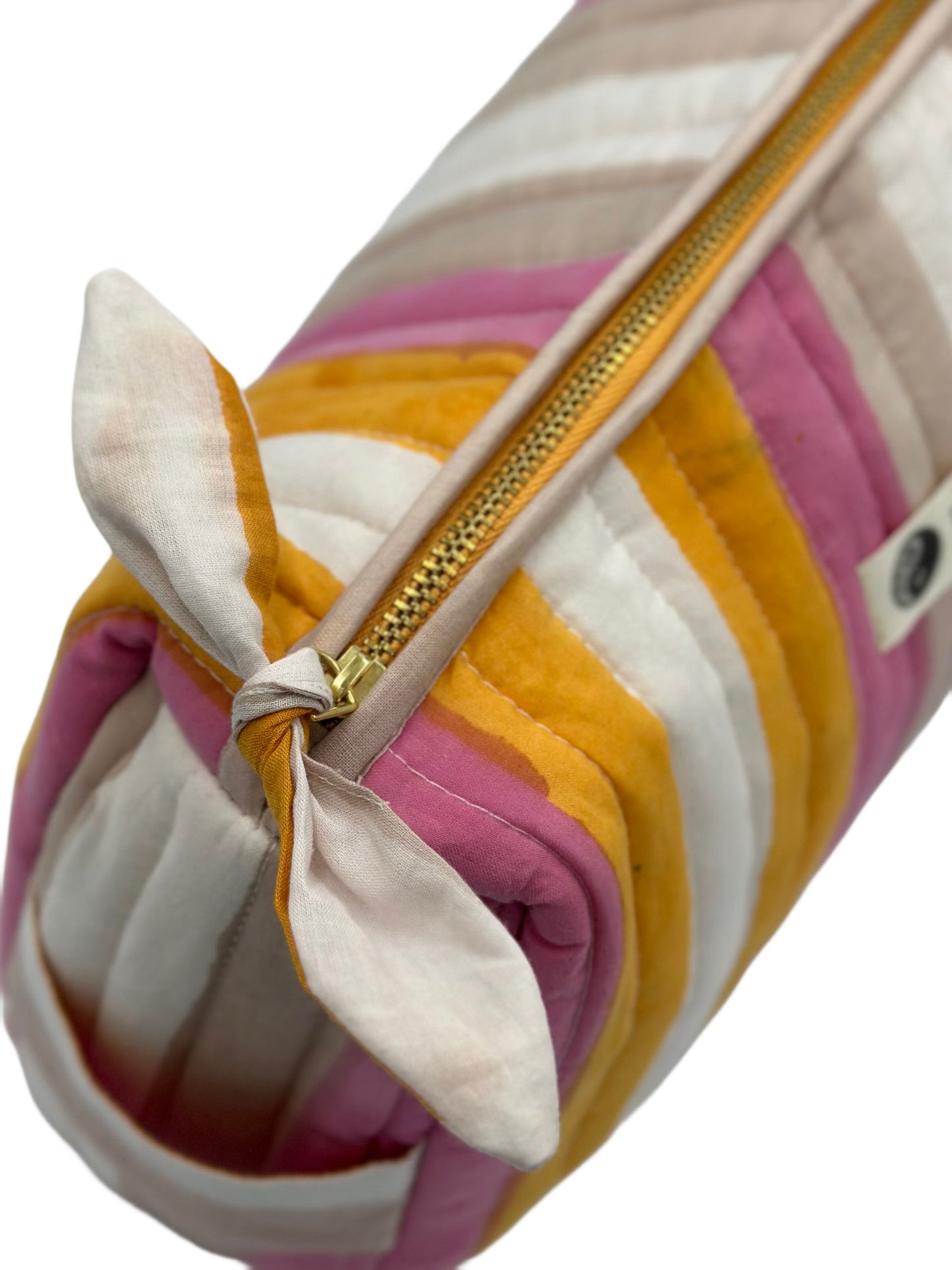 Ice Cream Striped Cosmetic Bag