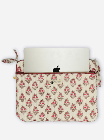 Vintage Floral MacBook Quilted Laptop Sleeve