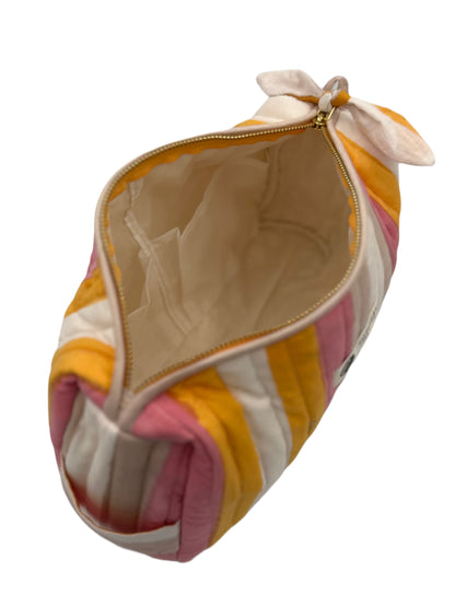 Ice Cream Striped Cosmetic Bag