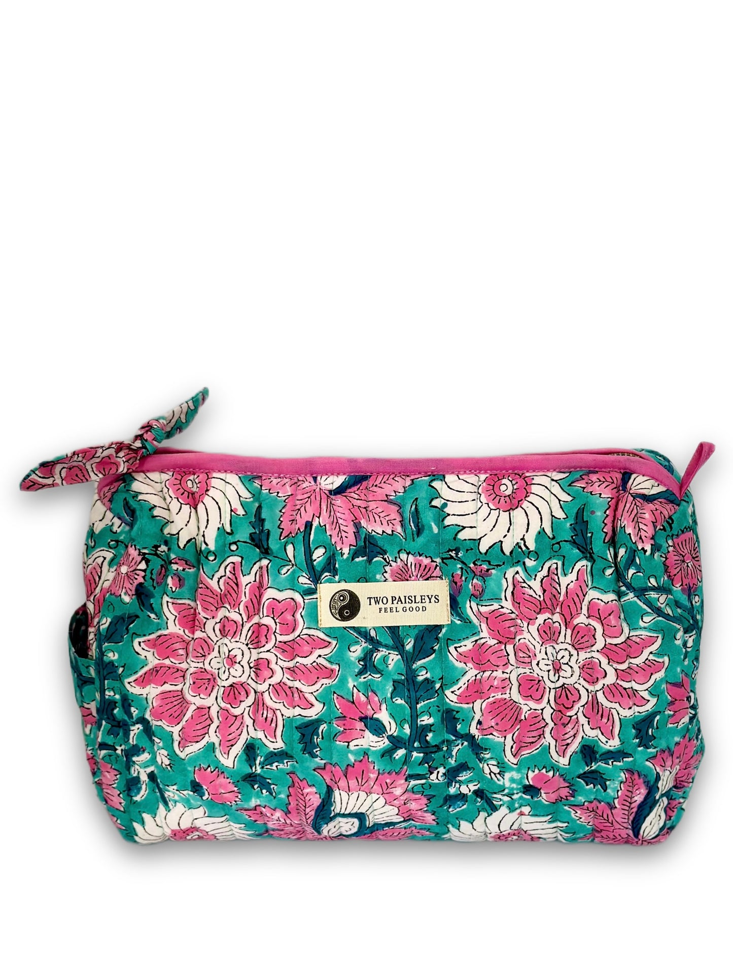 Garden of Eden Floral Quilted Wash Bag