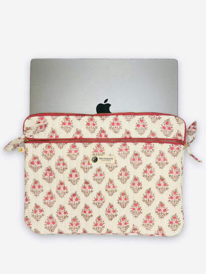 Vintage Floral MacBook Quilted Laptop Sleeve