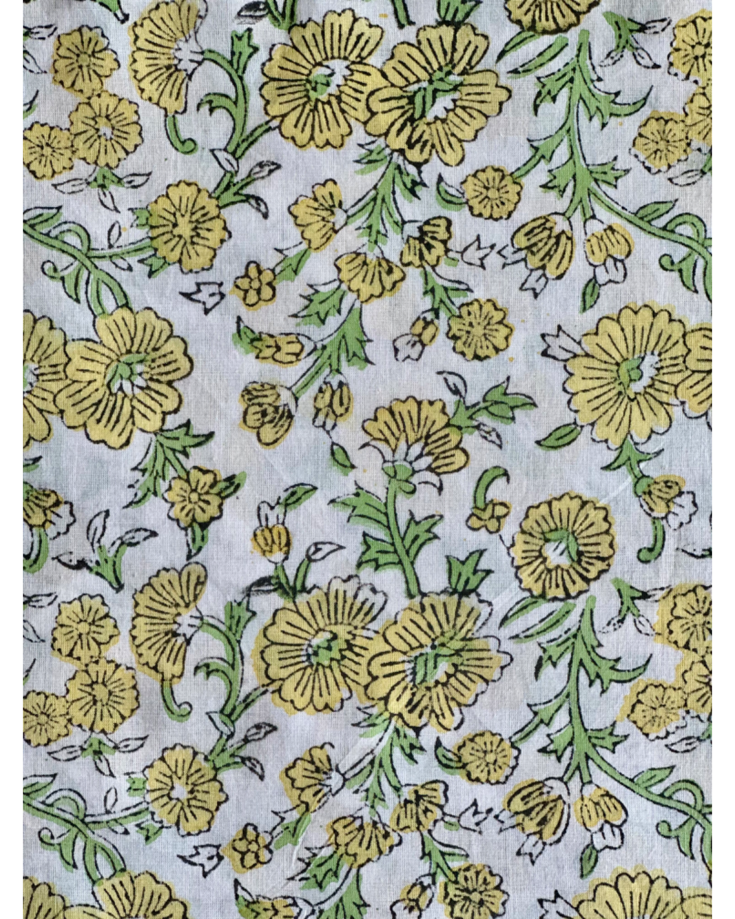 Spring Daisy Cotton Blockprint Sewing Craft Fabric