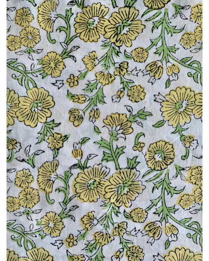 Spring Daisy Cotton Blockprint Sewing Craft Fabric