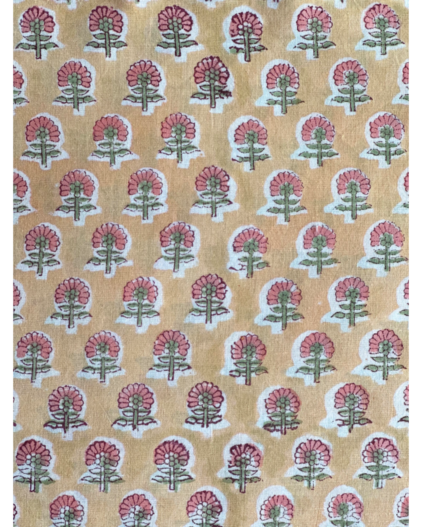 Sunset Orchard Block Print Ditsy Cotton Sewing Craft Fabric