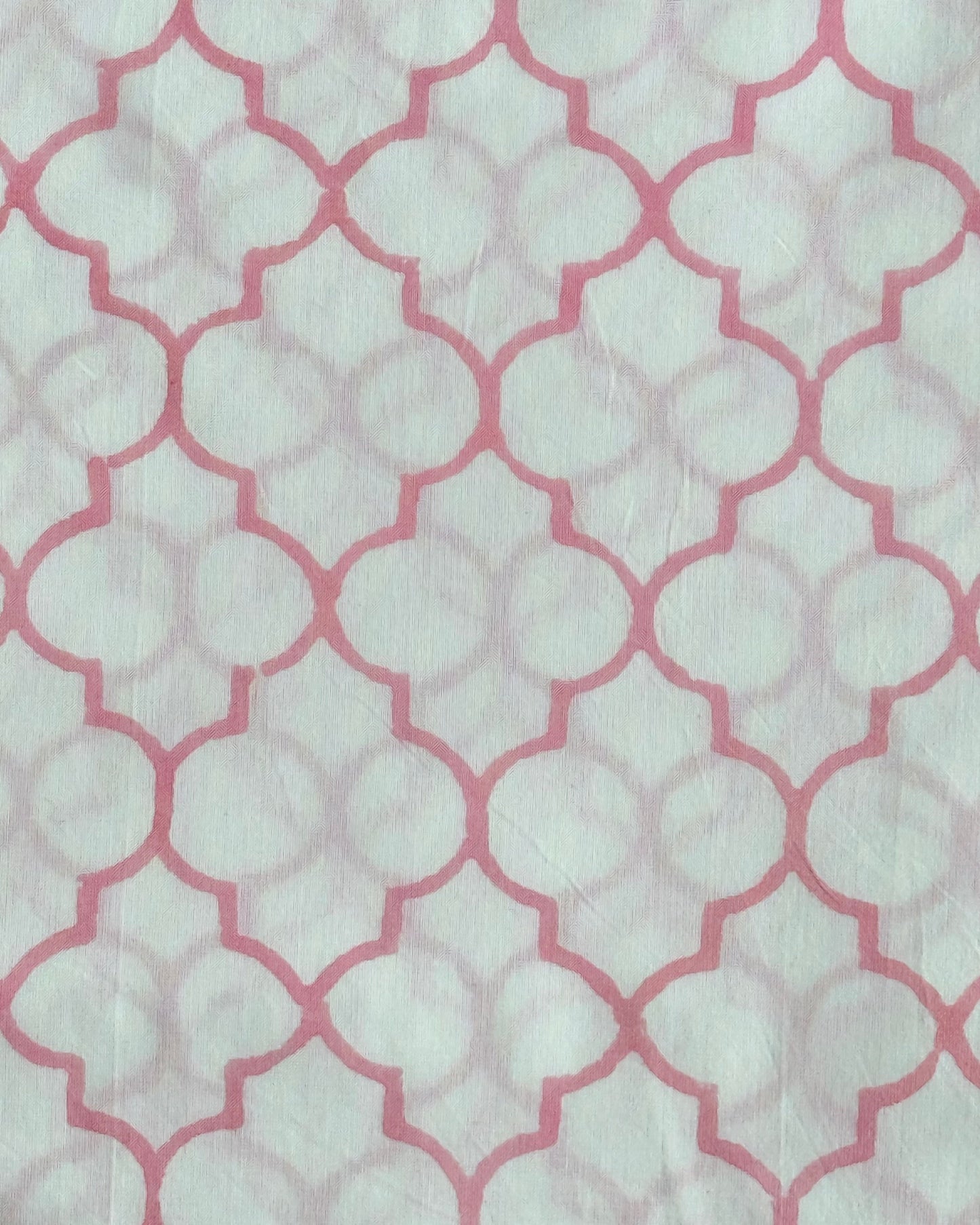 Rose Lattice Floral Cotton BlockPrint Sewing Craft Fabric