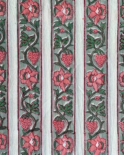 Vintage Vine Cotton Blockprint Sewing Craft Fabric