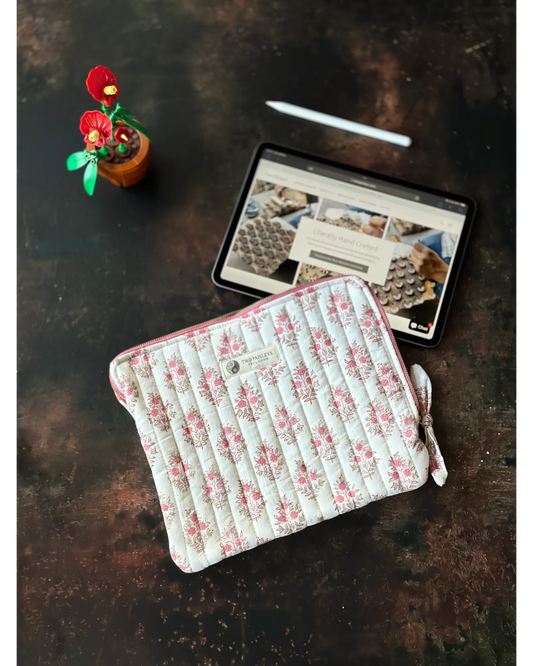 Vintage Floral Quilted iPad Tablet Cover